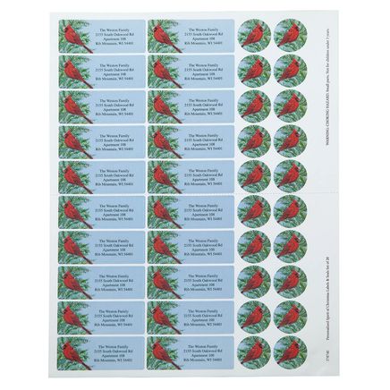 Personalized Spirit of Christmas Address Labels and Seals, Set of 20-378740
