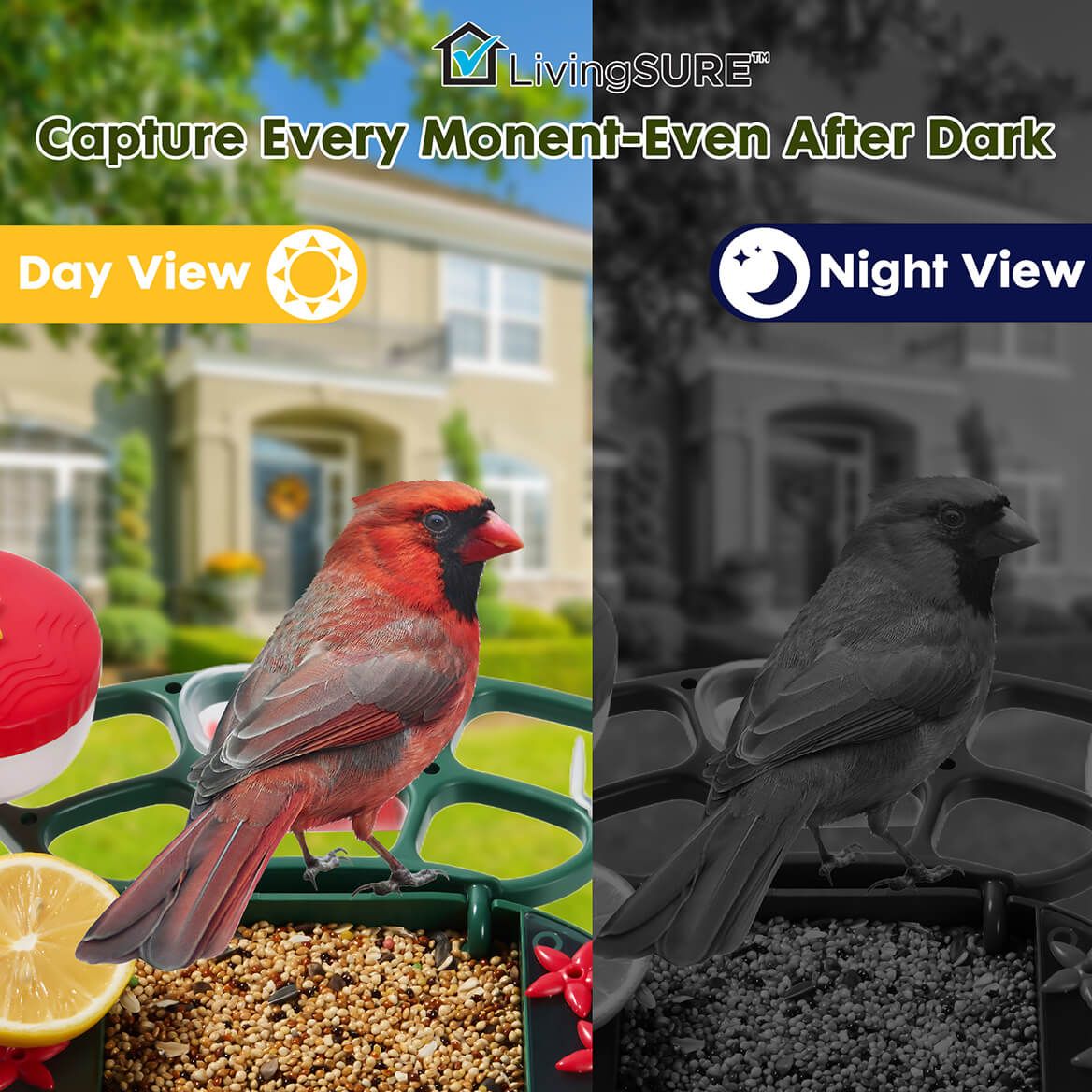 2-In-1 Smart Video Birdfeeder by LivingSURE™-378760