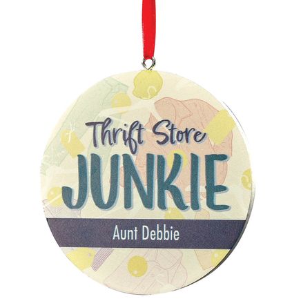 Personalized Thrift Store Junkie Ornament-378764