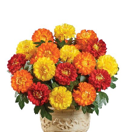 View product details for Artificial Marigold Bushes, Set of 3