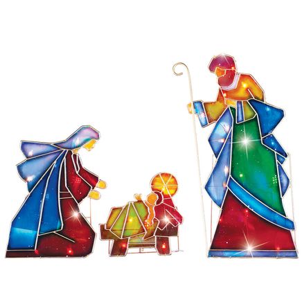 View product details for 3-Pc. Lighted Nativity Scene Set