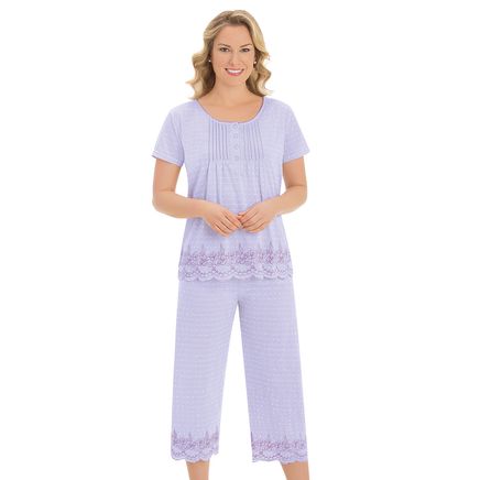 View product details for Embroidered Border Pajama Set