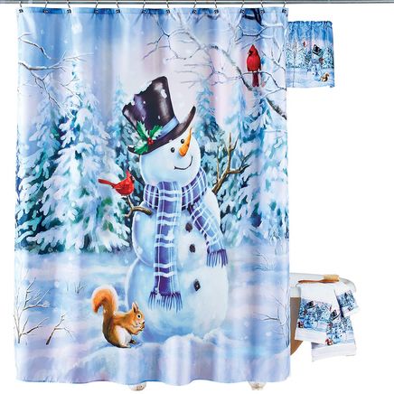 Snowman Shower Curtain-380373