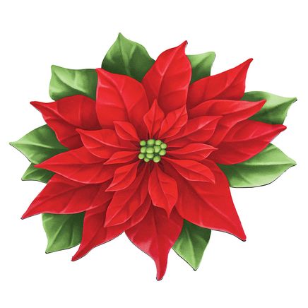 Shaped Poinsettia Mat-380382