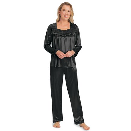View product details for Silky Long-Sleeve Pajama Set