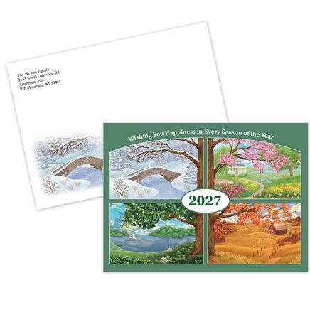 View product details for Personalized Season's Calendar Cards By Holiday Peak™, Set of 20