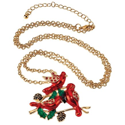 Cardinal Pendant and Brooch-380490