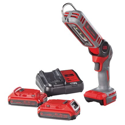 Cordless LED Worklight, 2 Batteries and Charger Set By LivingSURE™-380518