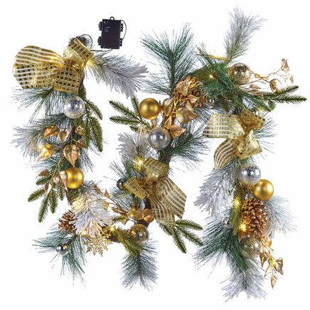 View product details for LED Gold Ornament Garland By Holiday Peak™