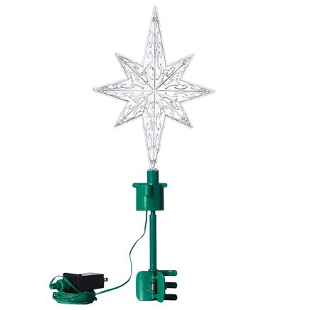 View product details for Rotating Lighted Star Tree Topper By Holiday Peak™