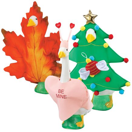 View product details for Gaggleville® Fall and Winter Chilly Large Goose Outfit Bundle