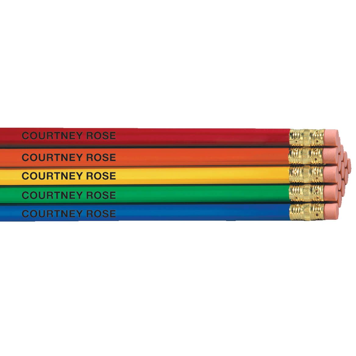 Personalized Hexagon Bright Pencils, Set of 12 + '-' + 310927