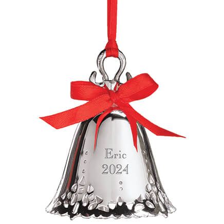 Personalized Silver Tone Bell Ornament-310963