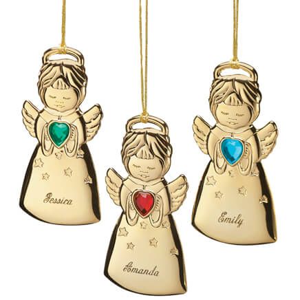 Personalized Angel with Heart Birthstone Ornament-311519