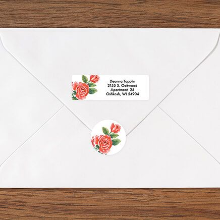 Floral Address Labels & Envelope Seals - 250-312894
