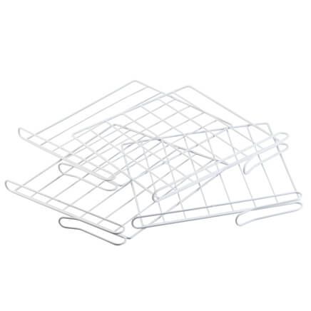 White Wire Closet Shelf Dividers - Set Of 4-314012