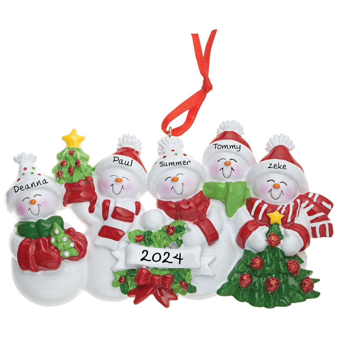 Personalized Snow Family Ornament + '-' + 326947