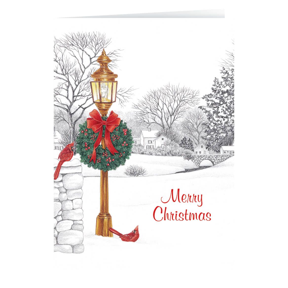 Lamppost Christmas Card Set of 20 + '-' + 330670