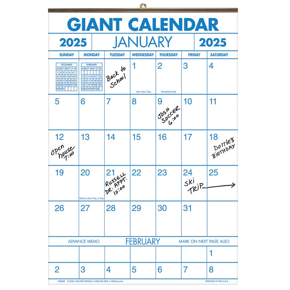 1-Year Giant Calendar + '-' + 333868