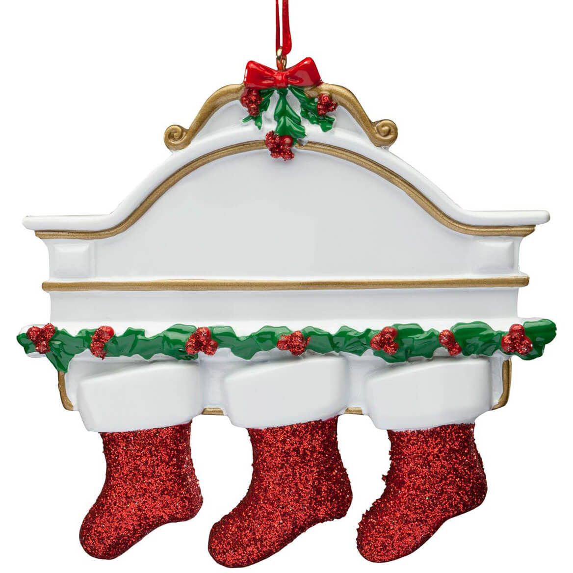 Christmas Mantel with 3 Stockings Ornament + '-' + 334742