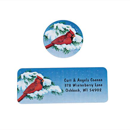 Snowy Cardinal Labels and Seals Set-338750