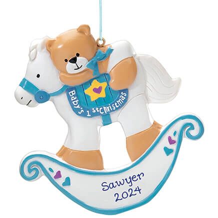 Personalized Baby's First Christmas Rocking Horse Ornament-339116