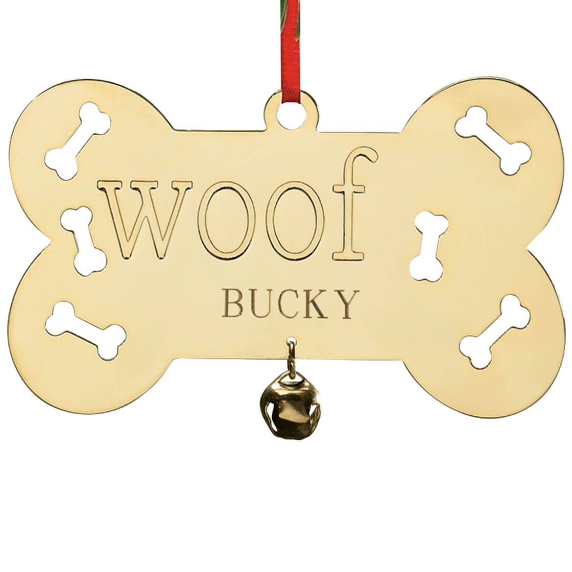 Personalized Woof Brass Ornament + '-' + 339449