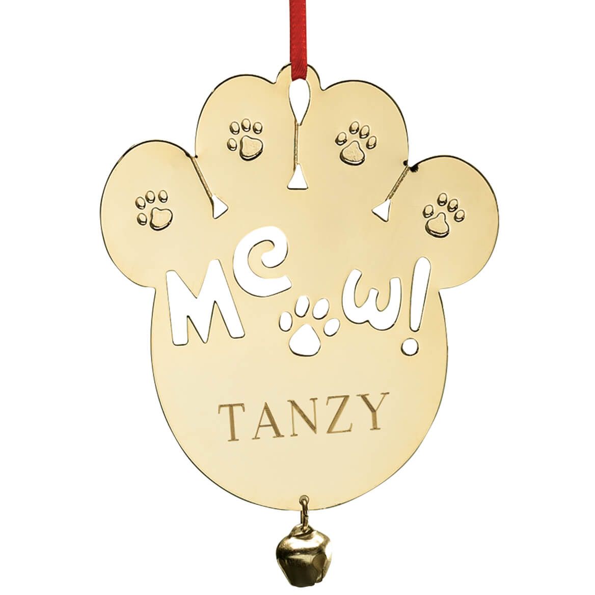 Personalized Meow Brass Ornament + '-' + 339451