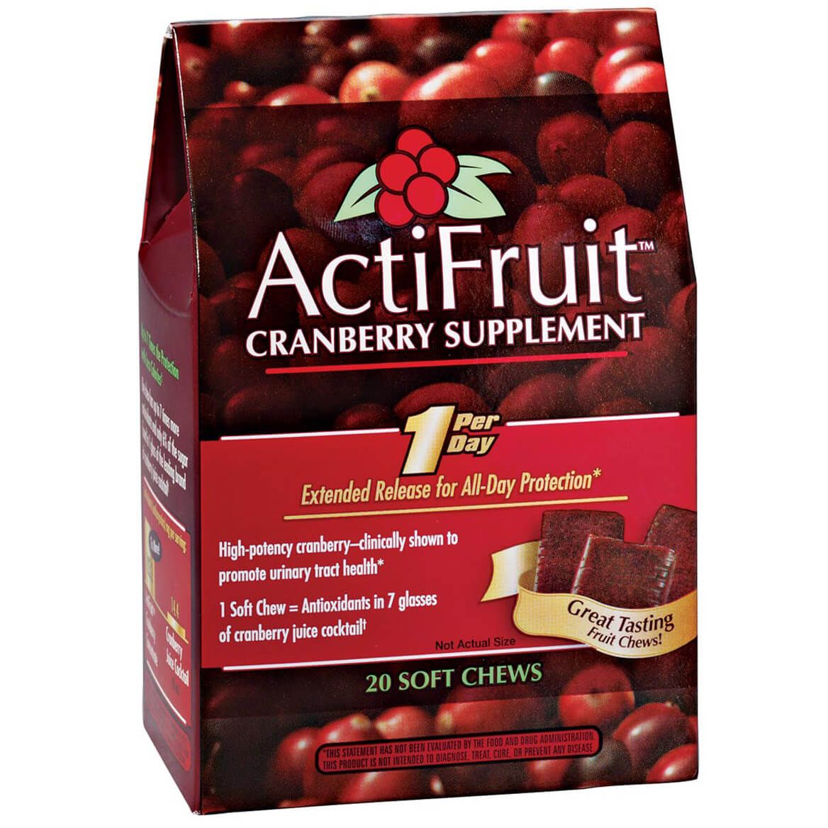 ActiFruit™ Cranberry Supplement Chews - 20 Count + '-' + 340905