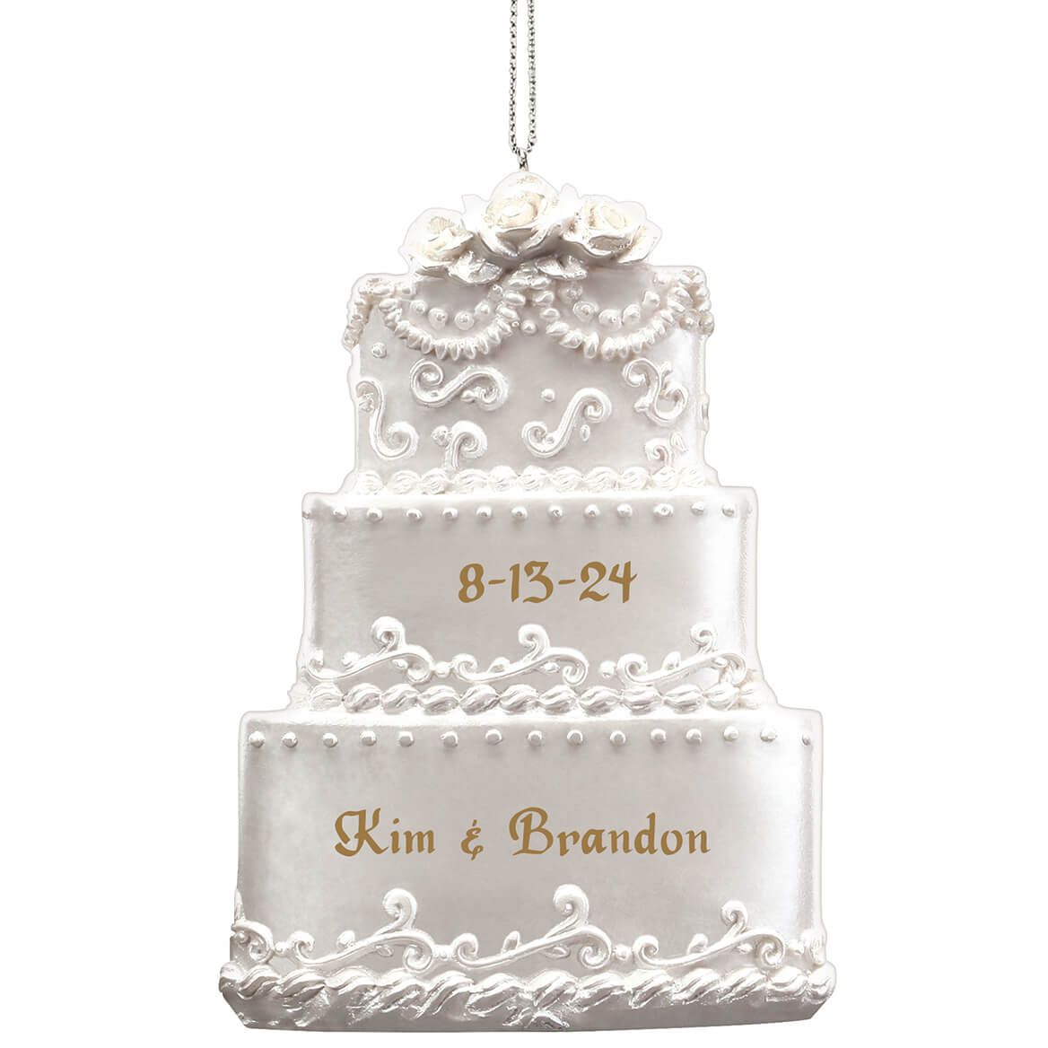 Personalized Wedding Cake Ornament + '-' + 342572