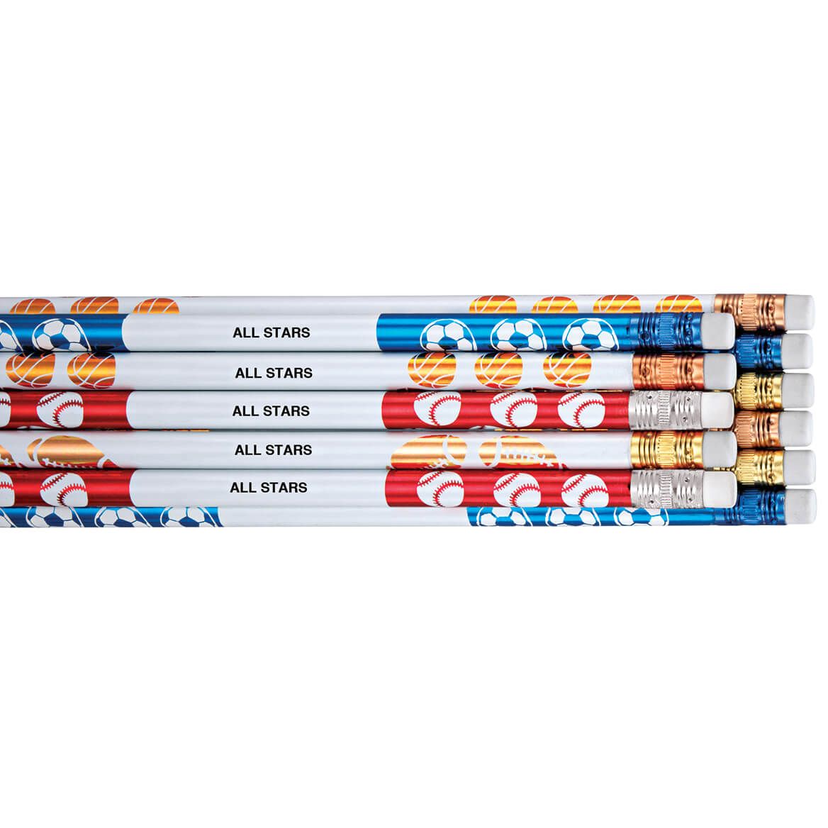 Personalized Sports Foil Pencils, Set of 12 + '-' + 342754