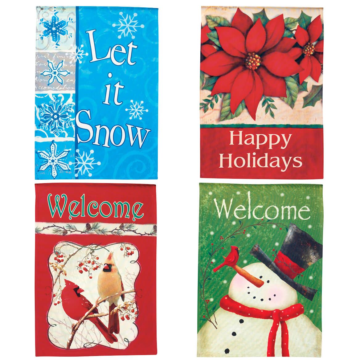 Set of 4 Holiday Flags + '-' + 342964