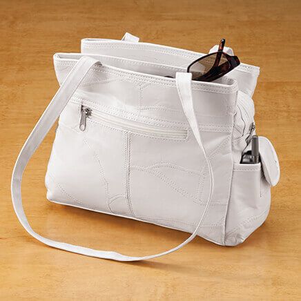 White Leather Handbag-344917