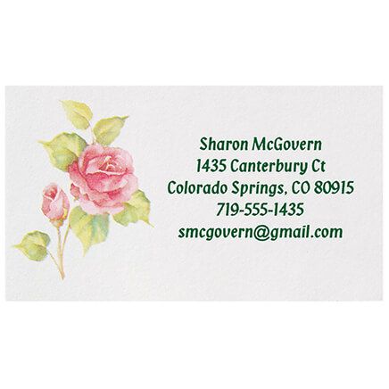 Personalized Rose Business Cards, Set of 200-345425