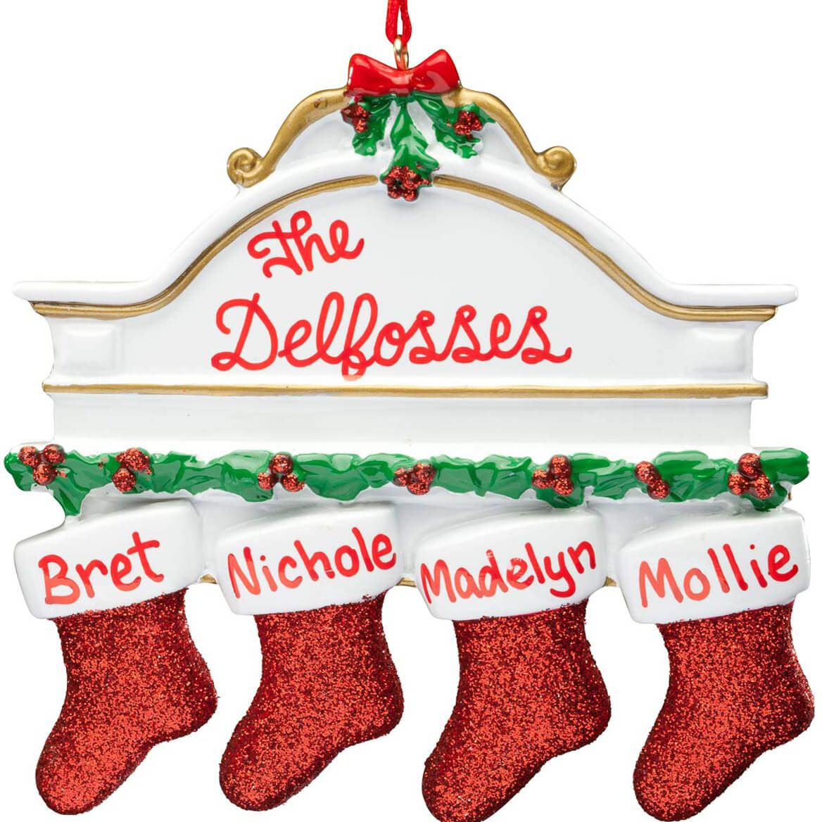 Personalized Christmas Mantel Stocking Ornament + '-' + 346431