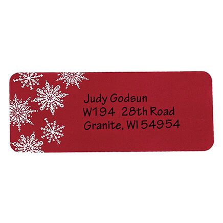 Large Print Red Snowflake Address Labels - Set of 250-346824