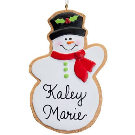 Personalized Snowman Gingerbread Cookie Ornament-347623