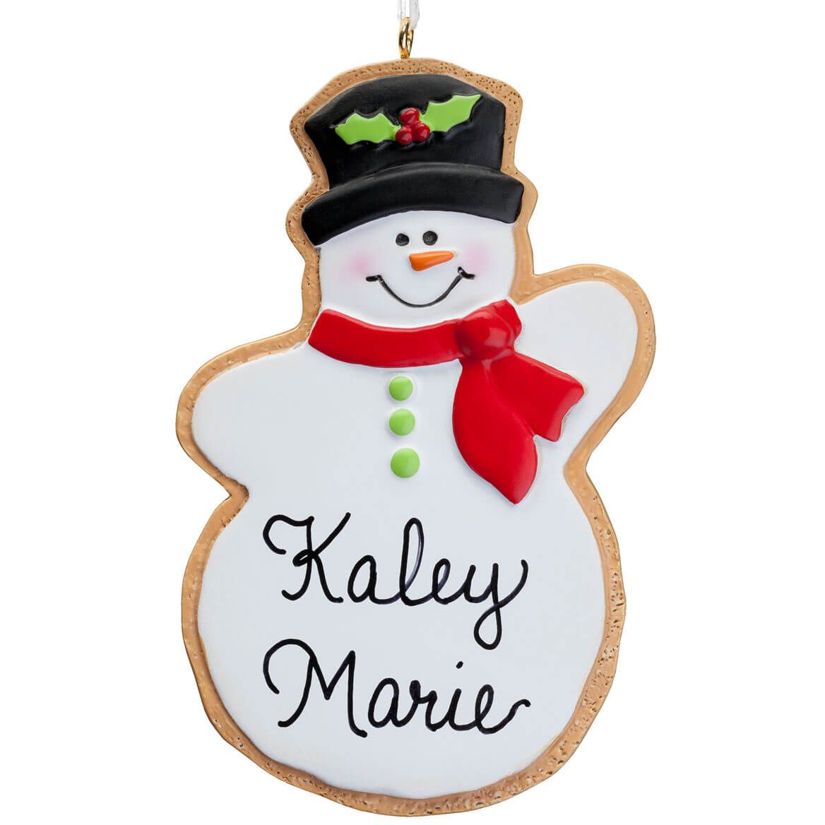 Personalized Snowman Gingerbread Cookie Ornament + '-' + 347623