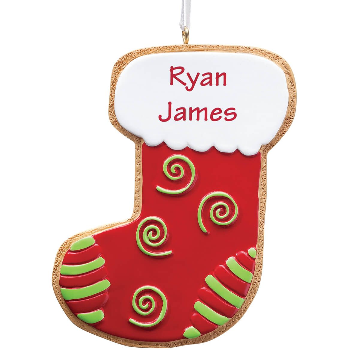 Personalized Stocking Christmas Cookie Ornament + '-' + 347629