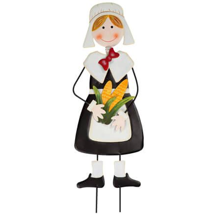 Pilgrim Girl Metal Lawn Stake by Fox River Creations™-348513