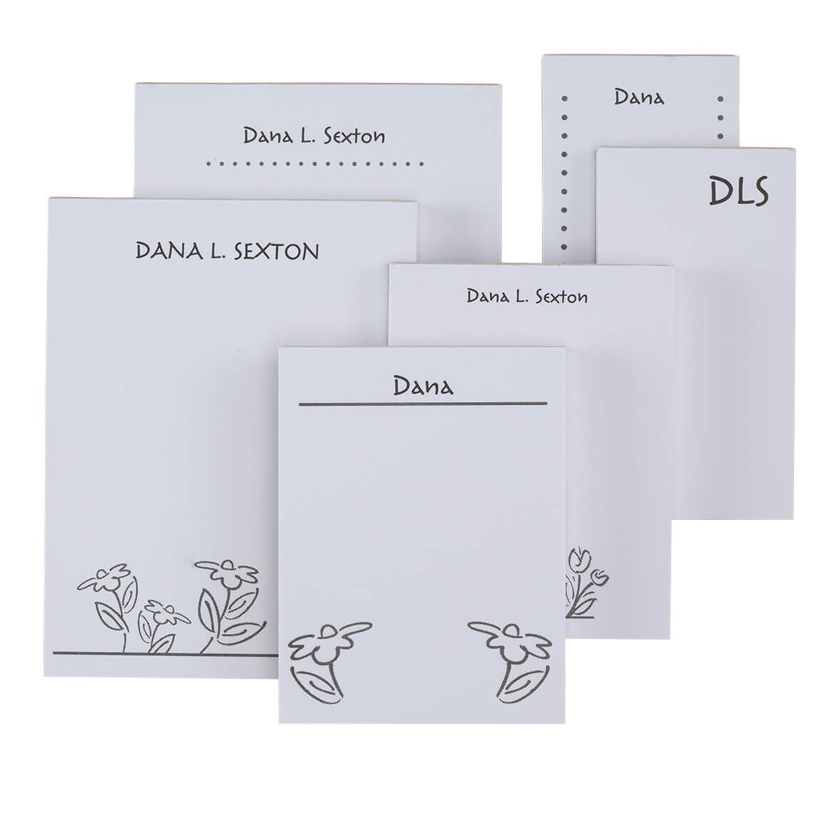Personalized Flower Notepad Refill, Set of 6 + '-' + 349458