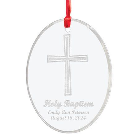 Personalized Glass Baptism Ornament-349931