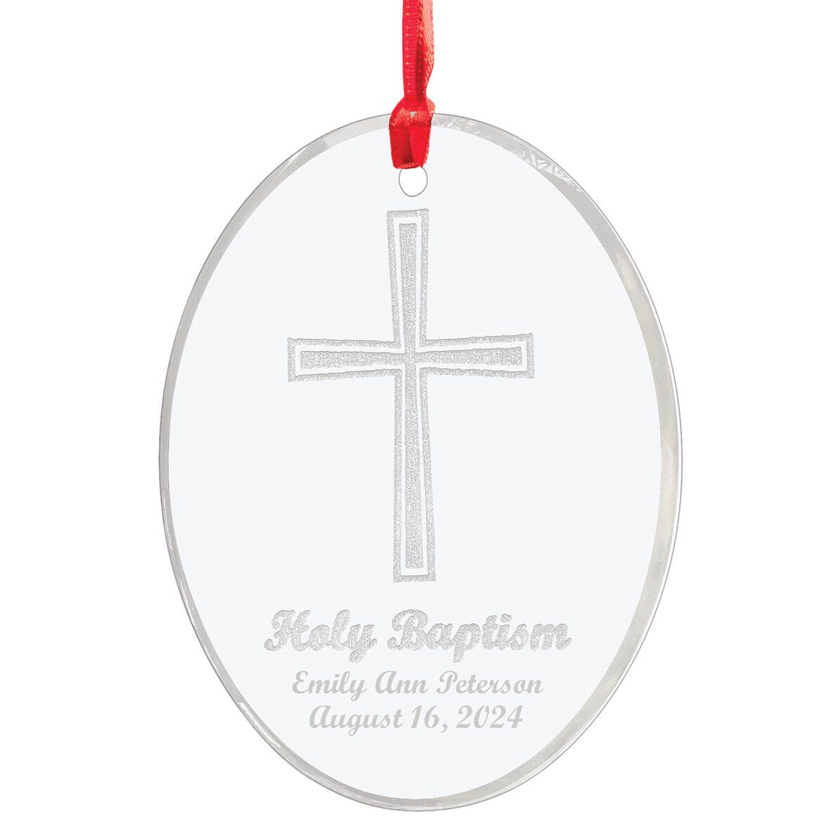 Personalized Glass Baptism Ornament + '-' + 349931