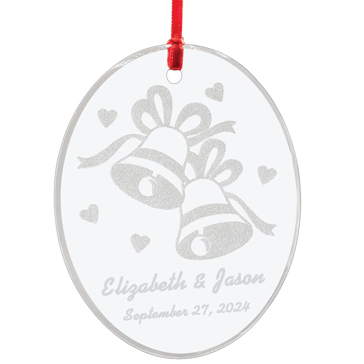 Personalized Glass Wedding Ornament + '-' + 349932