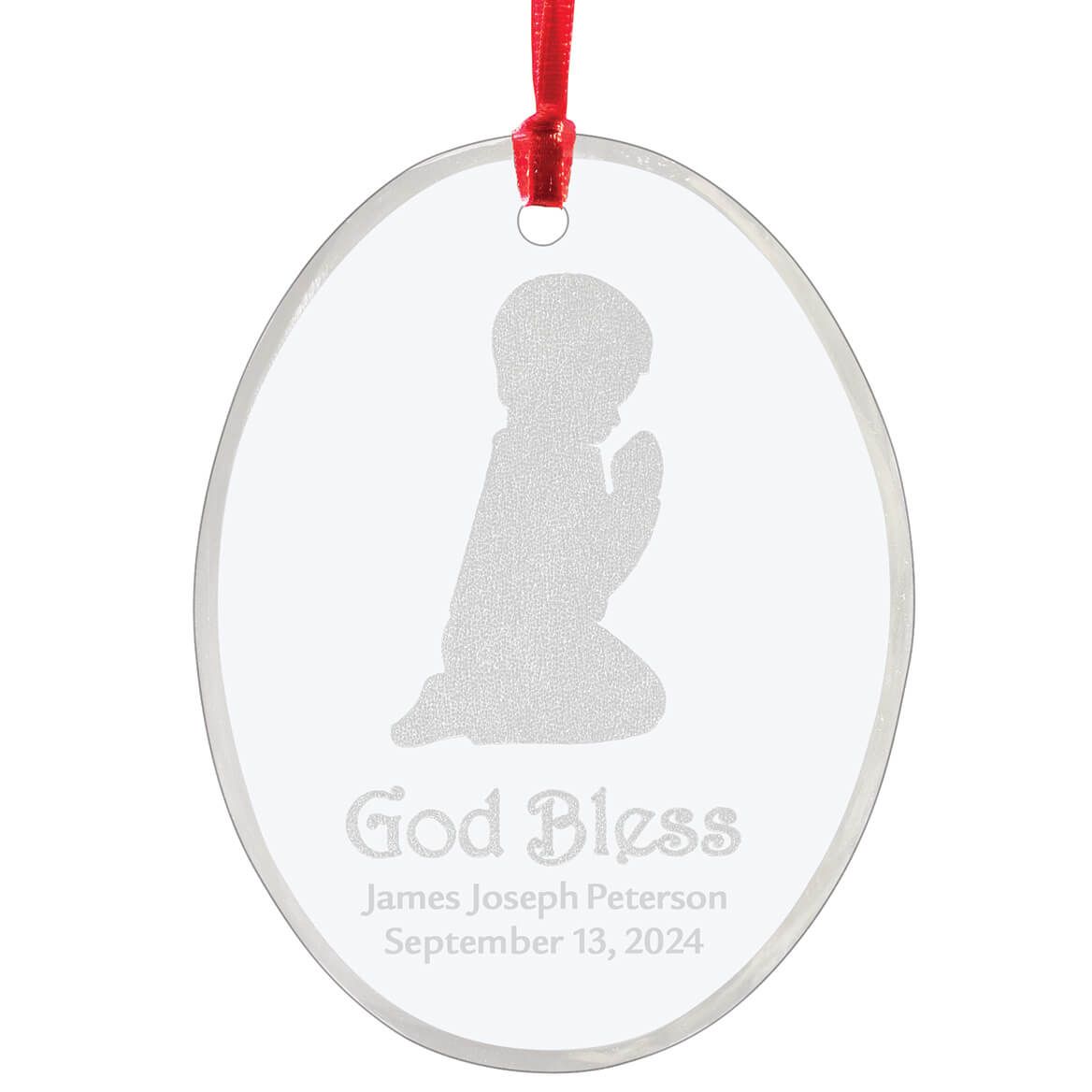 Personalized Glass Praying Child Ornament + '-' + 349937