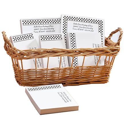 Personalized Polka Dots Business Basketful of Notepads-350384
