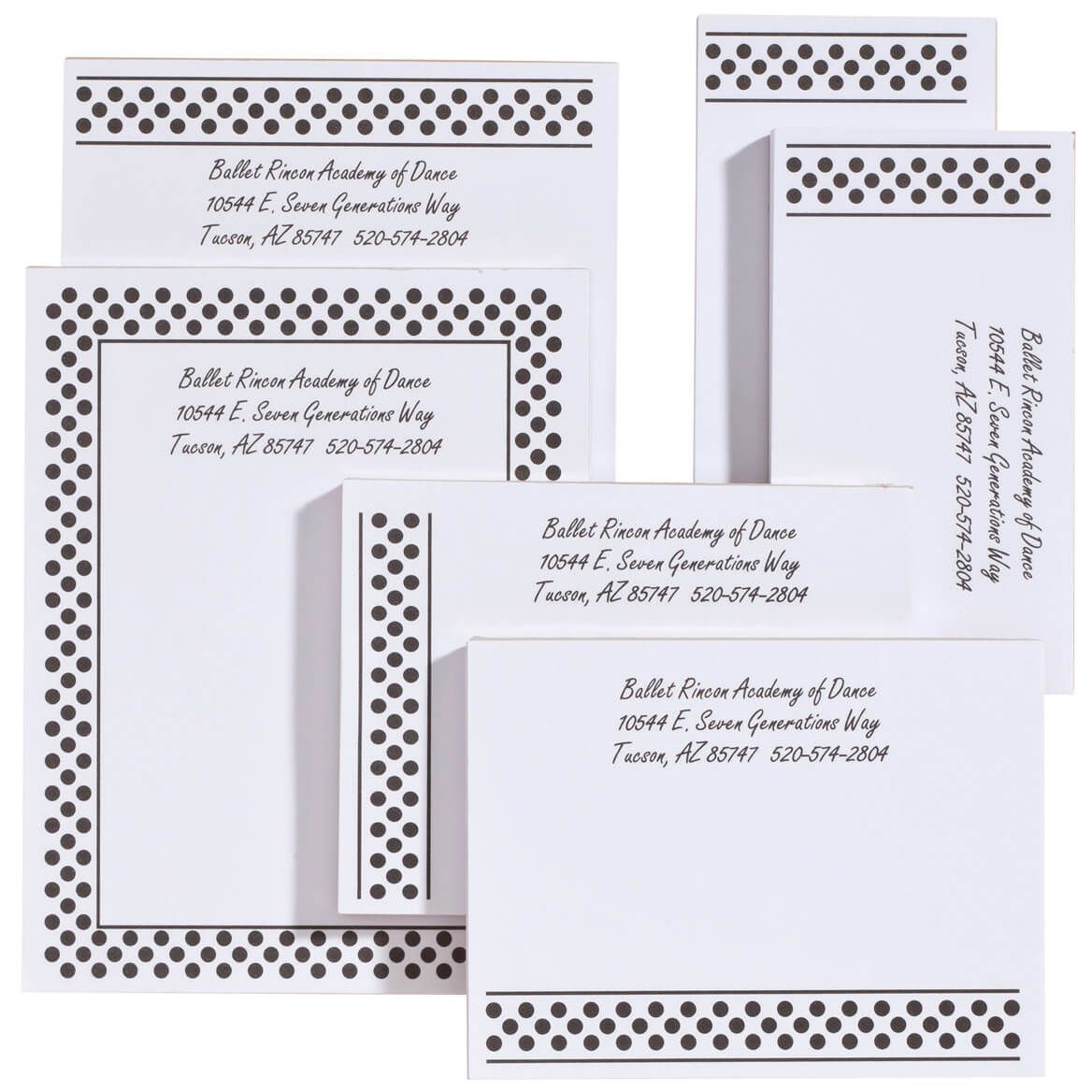 Personalized Polka Dots Business Notepads Refill Set of 6 + '-' + 350385