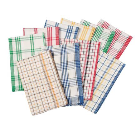 Plaid Kitchen Towels - Set of 10-350528