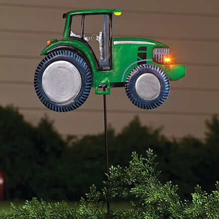 Solar Metal Tractor Yard Stake by Fox River Creations™-351467