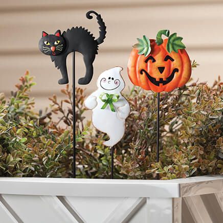Halloween Planter Stakes Set of 3 by Fox River Creations™-351673